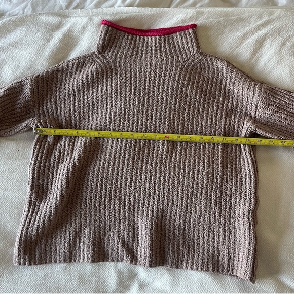 Anthropologie Maeve Taupe Tan Brown Turtleneck Mock Sweater Small - Picture 3 of 6